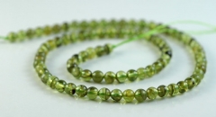 4-4.5 mm Pedoretes Peridot Gemstone Green Round Loose Beads 15.5 inch Full Strand (90183793-368)
