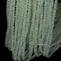 2mm Green Jade Gemstone Translucent Green 2mm Loose Beads 15.5 inch Full Strand (90189231-107)