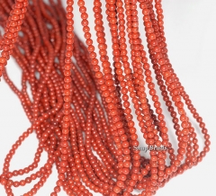 2mm Brick Red Jasper Gemstone, Copper Red, Round 2mm Loose Beads 16 inch Full Strand (90107826-107)