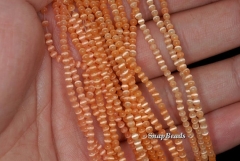 2.5mm Cat Eye's Gemstone Salmon Orange Round Loose Beads 15.5 inch Full Strand (90189735-107)