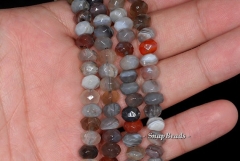 8x5mm Botswanna Agate Gemstone Faceted Rondelle 8x5mm Loose Beads 15.5 inch Full Strand (90192003-341)