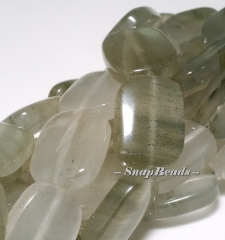 Mojito Green Rutile Quartz Gemstone Rectangle 16x12mm Loose Beads 15.5inch Full Strand (10221464-62)