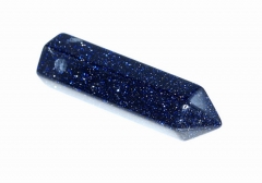 31x8mm Blue Sandstone Gemstone Point Healing Chakra Hexagonal Point Focal Bead BULK LOT 2,4,6,12 and 50 (90183764-368)