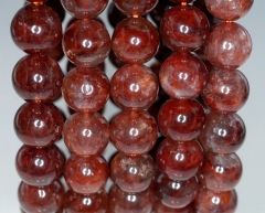 11mm Ruby Red Quartz Gemstone Grade AAA Round Loose Beads 7.5 inch Half Strand (90186071-833)