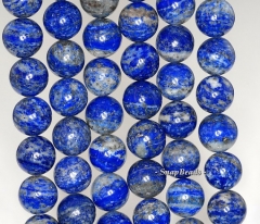 12mm Azura Lapis Lazuli Gemstone Blue Round Loose Beads 7.5 inch Half Strand (90144644-257)