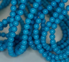 6mm Blue Turquoise Howlite Gemstone Round 6mm Loose Beads 16 inch Full Strand (90186332-728)