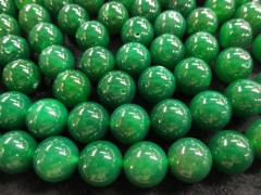 high quality 2strands 6-20mm Natual green agate gemstone round ball emeral green red yellow jewelry beads