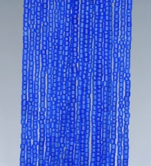 1.5mm -2mm Blue Czech Glass Gemstone Round Tube Heishi Loose Beads 13 inch Full Strand (90184528-107)