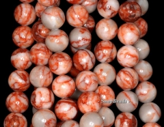 12mm Autumn Jasper Gemstone Brown Cream Round 12mm Loose Beads 7 inch Half Strand (90145541-235)