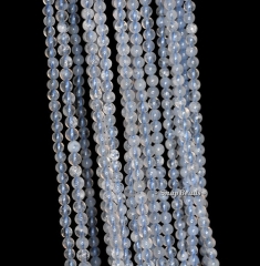 2mm Blue Lace Agate Gemstone Grade AA Blue Round 2mm Loose Beads 16 inch Full Strand (90147950-107-2mm F)