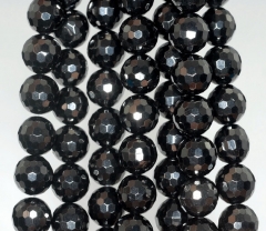 10mm Black Jet Gemstone Micro Faceted Round Loose Beads 16 inch Full Strand (90186942-826)