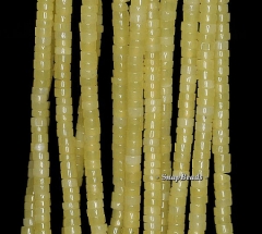 4x2mm Honey Jade Gemstone Grade AA Yellow Heishi Rondelle 4x2mm Loose Beads 8 inch Half Strand (90188924-78)