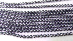 Genuine Teyaheytz Magnetic gemstone round ball gunmetal jewelry beads 4-12mm full strand