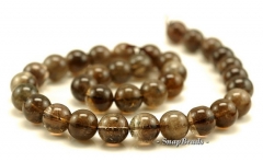 13mm Smoky Quartz Gemstone Round Loose Beads 7.5 inch Half Strand (90191426-B7-513)