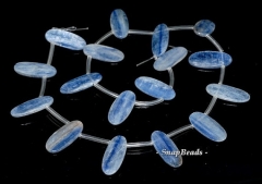 Blue Kyanite Gemstone Blue Grade A Oval Topdrill 25x11mm Loose Beads 8 Beads (90143949-175)