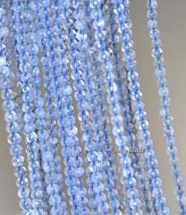 2mm Blue Lace Agate Gemstone Grade AA Blue Round 2mm Loose Beads 16 inch Full Strand (90147950-107-2mm F)