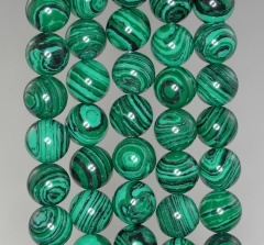 10mm Hedge Mazes Malachite Gemstone Green Round 10mm Loose Beads 15.5 inch Full Strand (90146231-217)