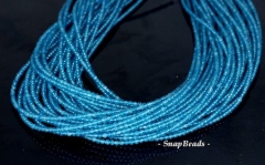 2mm Aqua Mist Blue Jade Gemstone Round Loose Beads 16 inch Full Strand (90113369-107-2mm B)