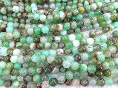 wholesale 4-10mm full strand Natural chrysoprase Opal gems Round Ball green jewelry beads