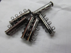 12pcs Multistrand Tube Clasp Rose Gold Gunmetal Slide Bar Wid Bracelet Necklace Bar Tube Clasp Bar Necklace Clasp Loops 2-7conne