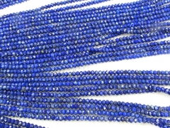 3x5mm Natural Azura lapis Lazuli Gemstone Faceted Rondelle beads Half drilled 8"