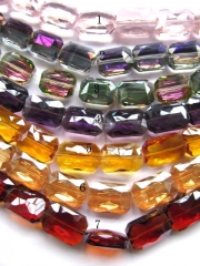 Crystal like swarovski crystal beads,ablong rectangle faceted crystal beads AB pink red crystal necklace 8-25mm full strand