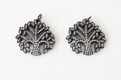 CZ Micro Pave 28mm Tree of Life Pendant