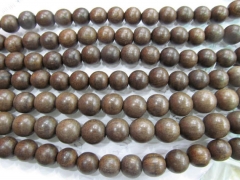AA grade Genuine Palmwood Bead, 6mm - 10mm, Round, Smooth, Natural Wood Beads, 16 Inch