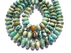 2strands Natural Africal Turquoise stone rondelle wheel wholesale loose beads 3x4 4x6 5x8mm