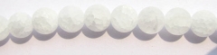 AA+ genuine rock quartz bead 4-6mm full strand Gem Round Ball cracked matte mixed loose bead