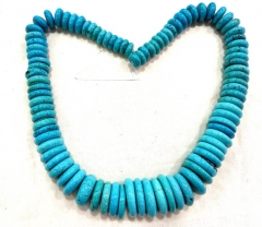 Turquoise necklace beads Heishi pinwheel Beads white blue turquoise stone spacer beads 10-20mm 18inch