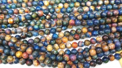 5strands 6 8 10mm Agate gemstone Carnerial chalcendony bead Gem Round Ball sapphire blue mixed loose bead