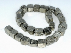 6mm-7mm Palazzo Iron Pyrite Gemstone Rugged Nugget Cube 6mm-7mm Loose Beads 7.5 inch Half Strand (90144793-420)