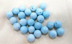 2strands 6-10mm Turquoise stone Round Ball matte aqua blue handmade jewelry supplies beads turquoise necklace beasd