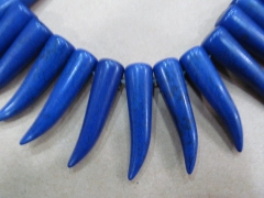 Full strand 30 40mm turquoise necklace horn spikes sharp column black ivory white blue necklace mixed jewelry bead