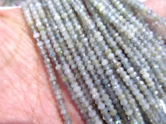 genuine Labradorite Bead Natural Labradorite Rondelle Roundels Abacus Faceted Grey Loose Bead 3X5 4X6 5X8 6X10mm full strand