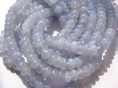 genuine chalcedony 2strands 4-10mm Natural Blue Chalcedony Beads rondelle abacus jewelry bead