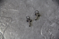 CZ Micro Pave Letter "T" Charm with Jump Ring