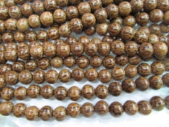 AA grade Genuine Palmwood Bead, 6mm - 10mm, Round, Smooth, brown black red Natural Wood Beads, 16 Inch