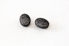 CZ Micro Pave 12x16mm Puffy Oval Beads