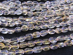 Full strand 16inch Ametrine Rock Citrine Quartz Gemstone Gradutated nugget Freeform faceted rock citrine purple beads 8-20mm