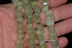 11x7mm Prehnite Gemstone Pebble Nugget Loose Beads 7 inch half Strand (90144114-B24-542)