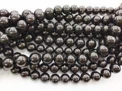 Wholesale 4 6 8 10 12mm Natural Jet pyrite Crystal Black Quartz Gemstone Round Ball Jet GEM Necklace beads