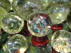 80-500mm Rainbow Sphere Gemstone Amethyst Rock Rose Quartz Crystal Sphere - Hand Carved Gem Stone Ball for Crystal Cabochon Rock