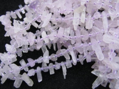 Genuine gemstone Beads, crystal quartz freeform Nuggets Teeth Spikes pink purple beads 12--30mm full strand