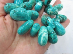 Top Drilled -- 15x20mm full strand high quality turquoise gemstone Teardrop Drop blue green Black loose bead