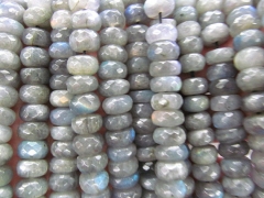 genuine Labradorite Bead Natural Labradorite Rondelle Roundels Abacus Faceted Grey Loose Bead 3X5 4X6 5X8 6X10mm full strand