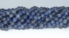 5mm-6mm Bermudan Blue Iolite Gemstone Grade AA Round Loose Beads 16 inch Full Strand (90182393-119)
