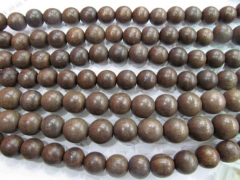 AA grade Genuine Palmwood Bead, 6mm - 10mm, Round, Smooth, Natural Wood Beads, 16 Inch
