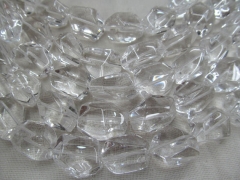 high quality 10-25mm full strand genuine rock crystal beads natural clear white rock quartz nuggets freeform faceted beads